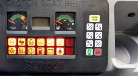 bobcat t870 skid steer dashboard light meaning|bobcat oil warning light symbols.